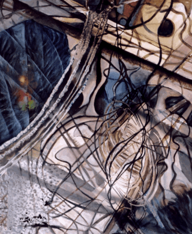 Intuitive Oil & Mixed Media on Canvas by Clairvoyant Intuitive Artist Joanna Whitney