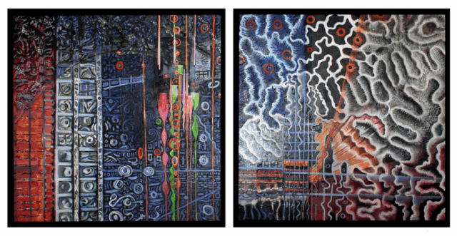 Intuitive Oil & Mixed Media on Canvas by Clairvoyant Intuitive Artist Joanna Whitney