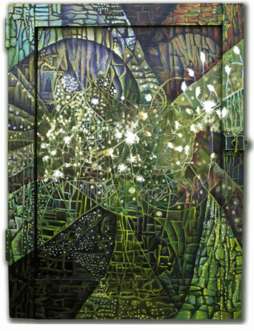 Intuitive Oil & Mixed Media Painting by Clairvoyant Intuitive Artist Joanna Whitney