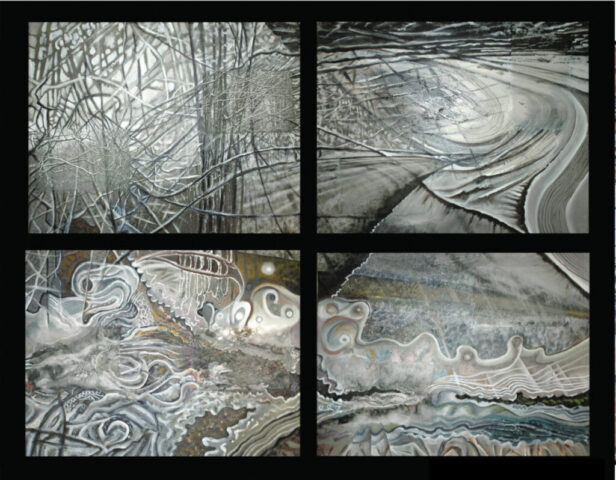 Intuitive Oil & Mixed Media on Canvas by Clairvoyant Intuitive Artist Joanna Whitney