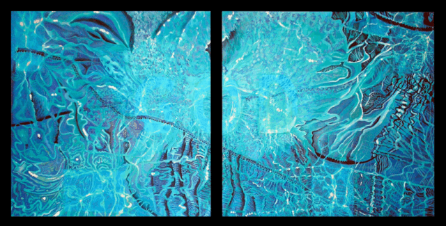 Intuitive Oil & Mixed Media on Canvas by Clairvoyant Intuitive Artist Joanna Whitney