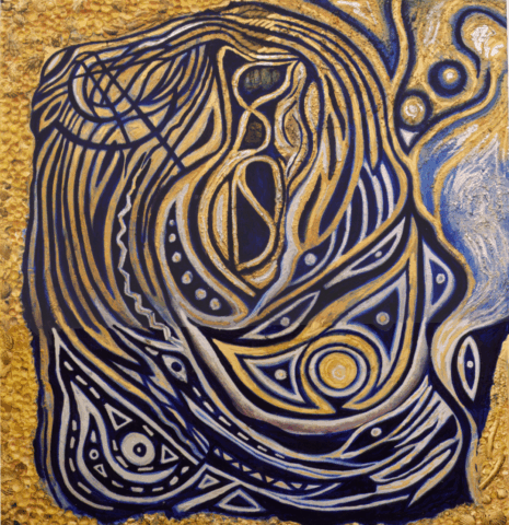 Intuitive Oil & Mixed Media on Canvas by Clairvoyant Intuitive Artist Joanna Whitney