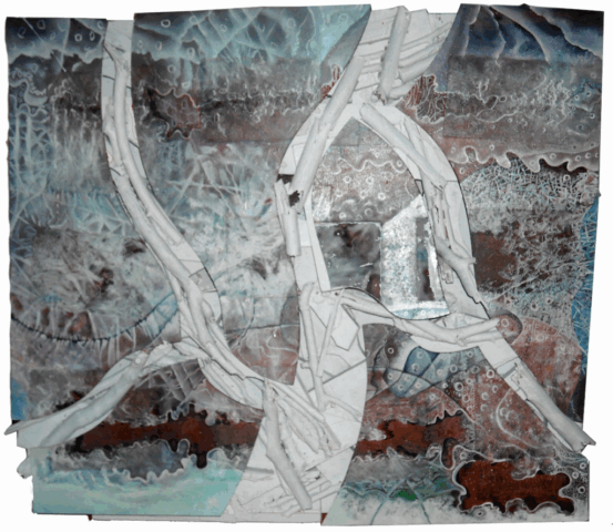 Intuitive Oil & Mixed Media on Canvas by Clairvoyant Intuitive Artist Joanna Whitney