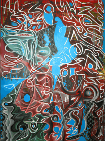 Intuitive Oil & Mixed Media on Canvas by Clairvoyant Intuitive Artist Joanna Whitney