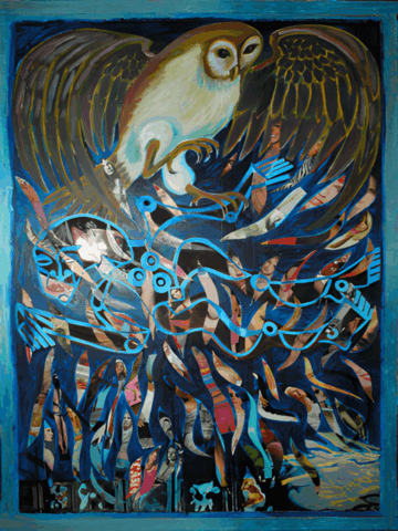 Intuitive Oil & Mixed Media on Canvas by Clairvoyant Intuitive Artist Joanna Whitney