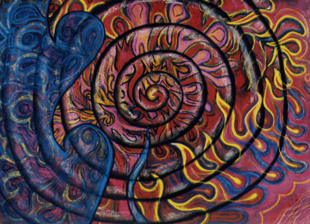 Intuitive Pastel Art FAWE 4 by Clairvoyant Intuitive Artist Joanna Whitney