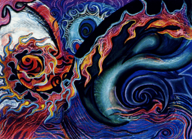 Intuitive Pastel Art FAWE 6 by Clairvoyant Intuitive Artist Joanna Whitney