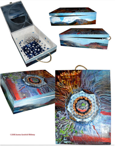 Intuitive Mixed Media on Wood by Clairvoyant Intuitive Artist Joanna Whitney