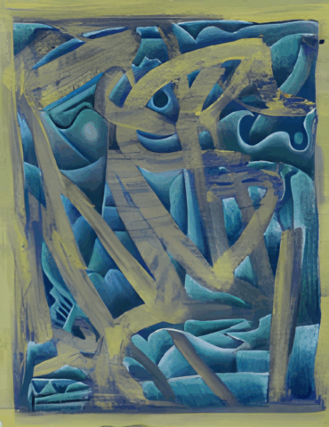 Iridescent Bronze Ink & Colored Pencil on Cotton Rag Board by Clairvoyant Intuitive Artist Joanna Whitney