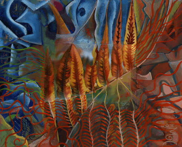 Mixed Media Collage on Cotton Rag Board by Clairvoyant Intuitive Artist Joanna Whitney