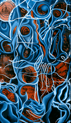 Consciousness, Intuitive Oil & Mixed Media on Canvas by Clairvoyant Intuitive Artist Joanna Whitney