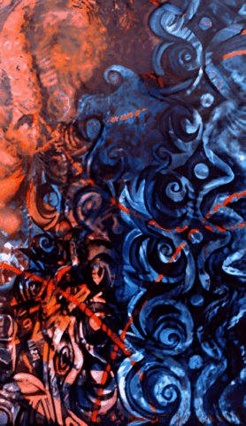 Memory, Intuitive Oil & Mixed Media on Canvas by Clairvoyant Intuitive Artist Joanna Whitney