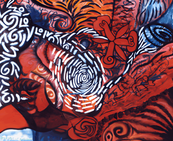 Transformation, Intuitive Oil & Mixed Media on Canvas by Clairvoyant Intuitive Artist Joanna Whitney